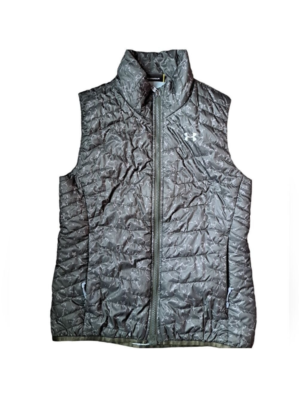 UNDER ARMOUR cold gear reactor lightweight VEST green camo like fitted hike XS